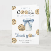 Melk & Cookies Baby shower - Dank u kaart (Voorkant)