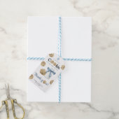 Melk & Cookies Baby shower - Dank u kaart Cadeaulabel (Met Touw)