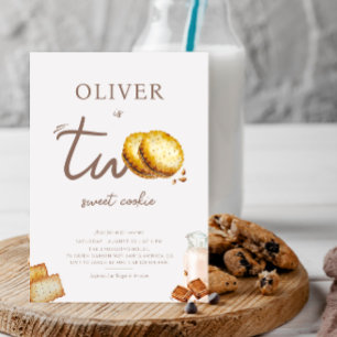 Melk & Cookies Draaien Twee Verjaardagsfeestje Kaart