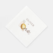 Melk & Cookies Eerste Verjaardagsfeest Servet (Hoek)