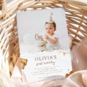 Melk & Cookies Eerste Verjaardagsfeestfoto Kaart