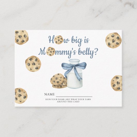 Melk Cookies Hoe groot is mama's buik spel Informatiekaartje (Voorkant)