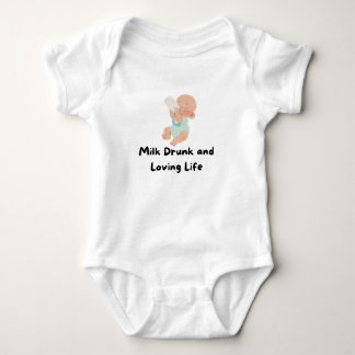 👶 "Melk Drink en liefdevol leven" Baby T-shirt 🍼