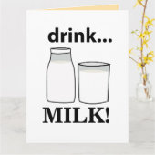 Melk Drink Melk Kaart (Gele Bloem)