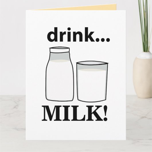 Melk Drink Melk Kaart (Voorkant)