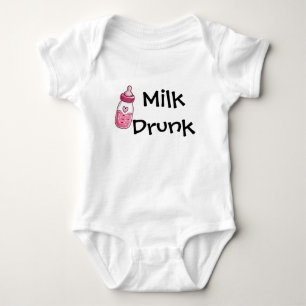 Melk Dronken Mooie Babyfles Kunst Romper