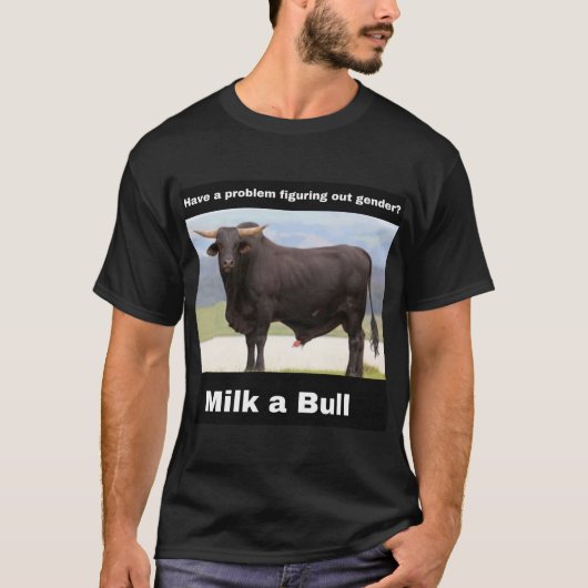 Melk een stier t-shirt (Voorkant)