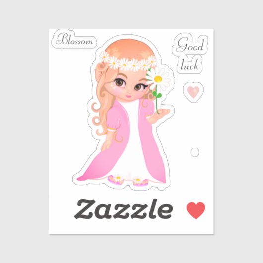 Melk en bloemen sticker (Vel)