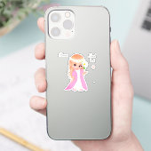 Melk en bloemen sticker (Telefoon)