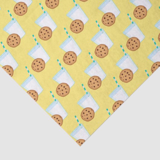 Melk en Chocolade Chip Cookie Tissuepapier (Detail)