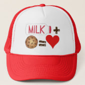 Melk en Chocolade Chip Cookies Bakkerij Foodie Trucker Pet (Voorkant)