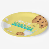 Melk en chocolade Chip Cookies Birthday Party Papieren Bordje (Gekanteld)