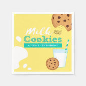 Melk en chocolade Chip Cookies Birthday Party Servetten (Voorkant)