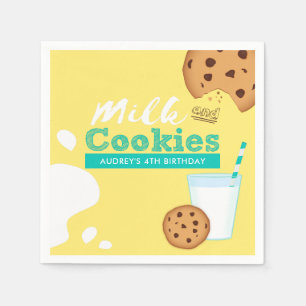 Melk en chocolade Chip Cookies Birthday Party Servetten