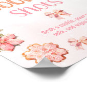 Melk en Cookie Roze Kerstfeest Poster (Hoek)