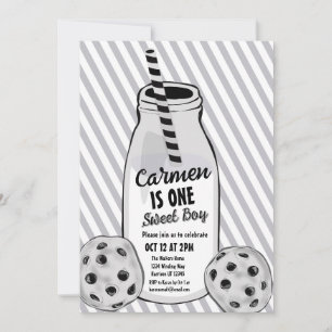 Melk en Cookie Sweet Boy Eerste Verjaardag Kaart