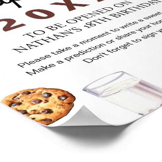 Melk en Cookies 1e Verjaardag Tijd Capsule Poster (Hoek)