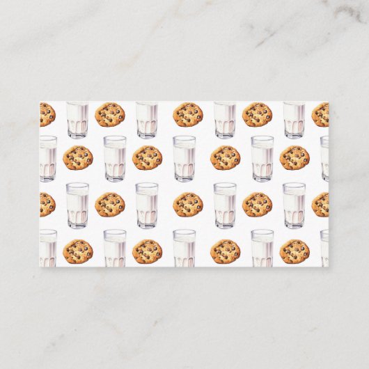 Melk en Cookies Baby shower Boeken voor Baby Informatiekaartje (Achterkant)