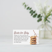 Melk en Cookies Baby shower Boeken voor Baby Informatiekaartje (Staand voorkant)