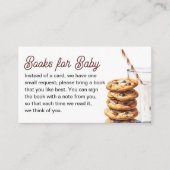 Melk en Cookies Baby shower Boeken voor Baby Informatiekaartje (Voorkant)