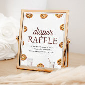 Melk en Cookies Baby shower Luier Raffle Game Poster