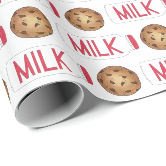Melk en Cookies Chocolade Chip Cookie Milkman Cadeaupapier (Rol Hoek)
