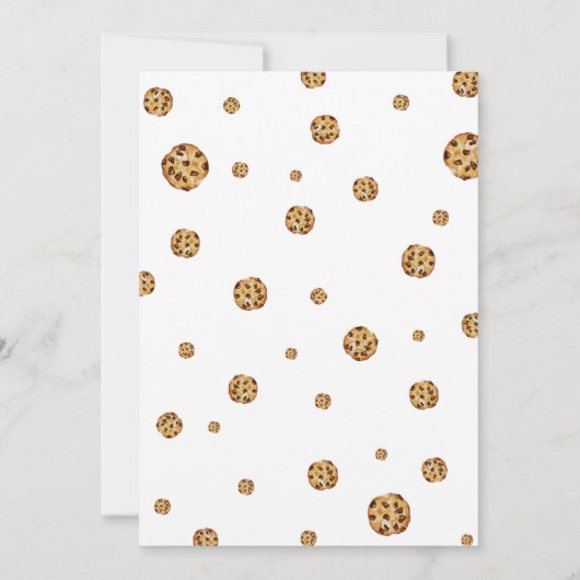 Melk en Cookies Eerste Verjaardagsfeestje Uitnodig Kaart (Achterkant)