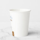 Melk en Cookies koe print Blue Verjaardagsfeest Papieren Bekers (Links)