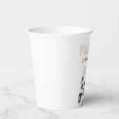 Melk en Cookies koe print roze Verjaardagsfeest Papieren Bekers (Rechts)