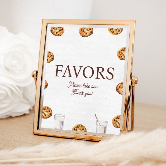 Melk en Cookies Party Favorieten Sign Poster
