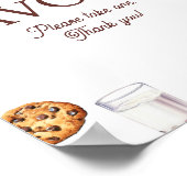 Melk en Cookies Party Favorieten Sign Poster (Hoek)