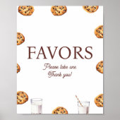 Melk en Cookies Party Favorieten Sign Poster (Voorkant)