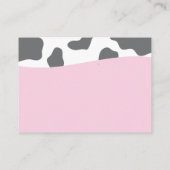 Melk en Cookies Roze Baby shower Luier Raffle Informatiekaartje (Achterkant)