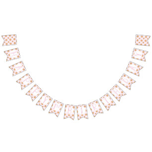 Melk en Cookies Roze Verjaardag Vlaggetjes