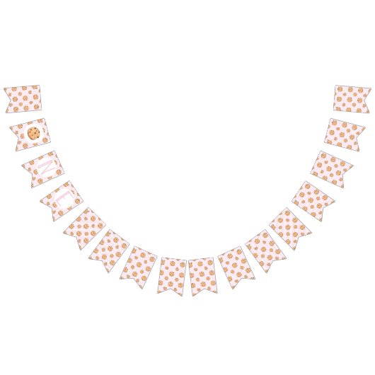 Melk en Cookies Roze Verjaardag Vlaggetjes (Alle)