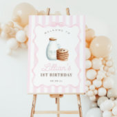 Melk en Cookies Roze Verjaardagsfeestje Welkomstbo Poster