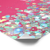 Melk en draak op roze dd-bordskateboard perfect poster (Hoek)