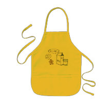 Melk en Ginger Quirky Kinder Geel Apron