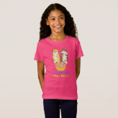 Melk en granen Happy Dance met Kittens T-shirt (Voorkant volledig)