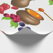 Melk en honing met bessen rustiek eten cadeaupapier