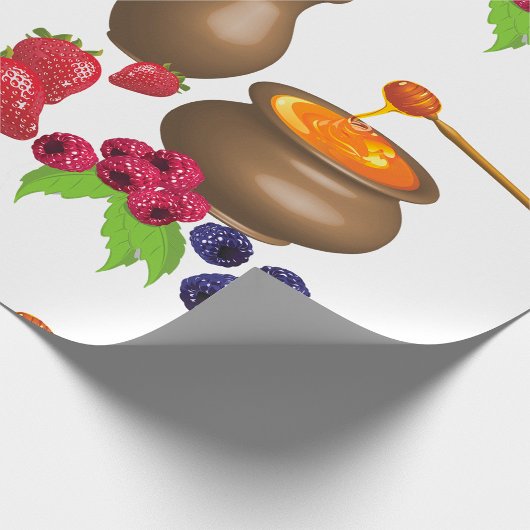 Melk en honing met bessen rustiek eten cadeaupapier