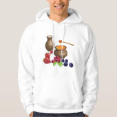 Melk en honing met bessen rustiek eten hoodie (Voorkant)