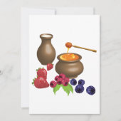 Melk en honing met bessen rustiek eten kaart (Voorkant)