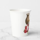 Melk en honing met bessen rustiek eten papieren bekers (Rechts)