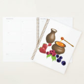 Melk en honing met bessen rustiek eten planner (Display)