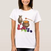 Melk en honing met bessen rustiek eten t-shirt (Voorkant)