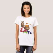 Melk en honing met bessen rustiek eten t-shirt (Voorkant volledig)