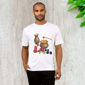 Melk en honing met bessen rustiek eten t-shirt