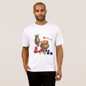 Melk en honing met bessen rustiek eten t-shirt (Voorkant volledig)