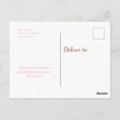 Melk en koek verjaardagsfeestje dank je wel cadeau briefkaart (Achterkant)